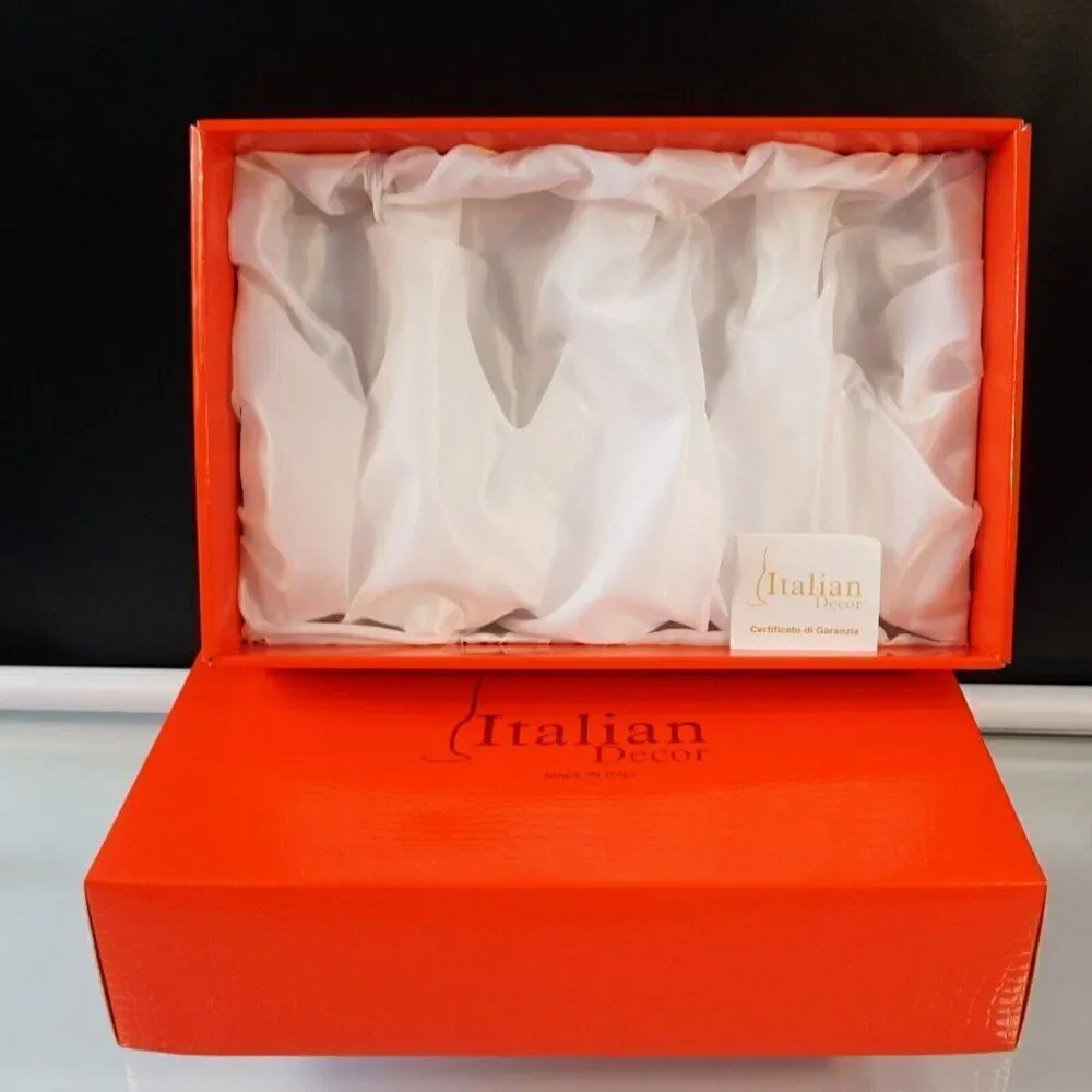 Vintage Italian Decor Empty Wine Glass Box